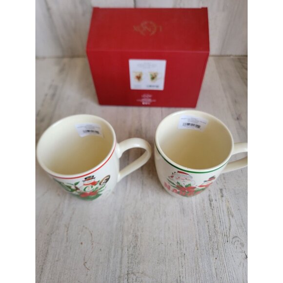 Lenox‎ holiday 14oz naughty nice mugs Xmas home decor set - Picture 4 of 6